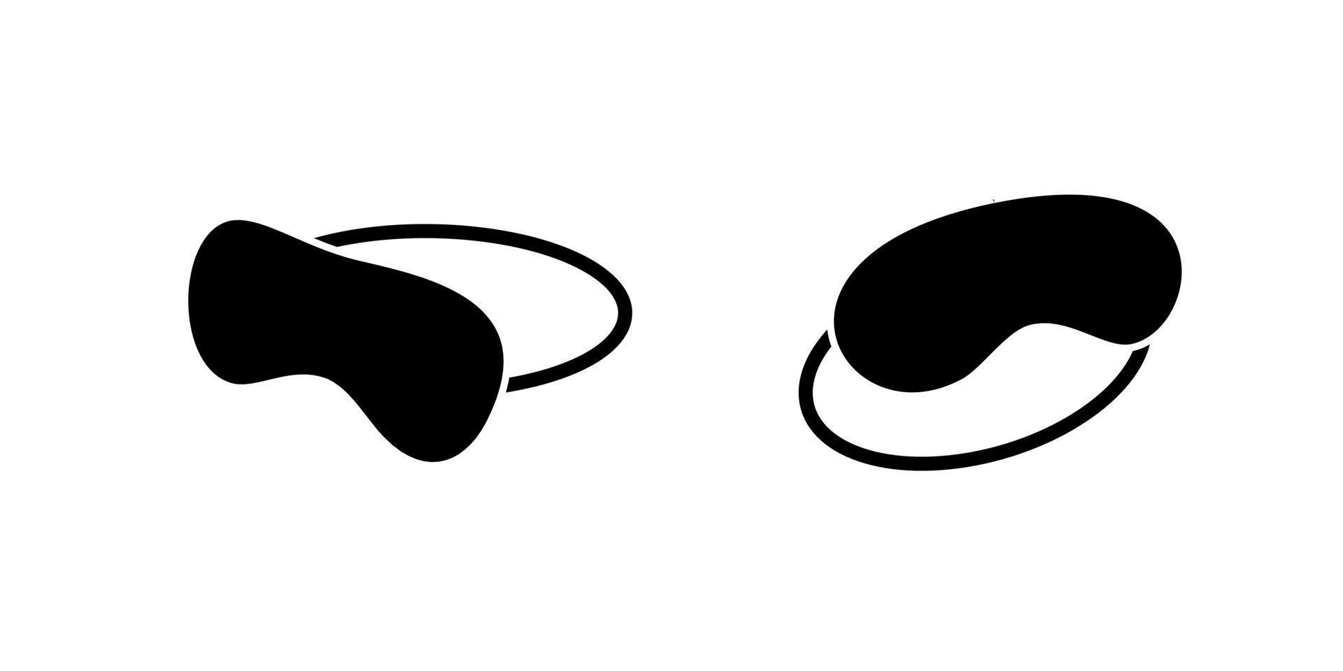 sleep mask - vector illustration isolated on white background. close your eyes at night. eye patch