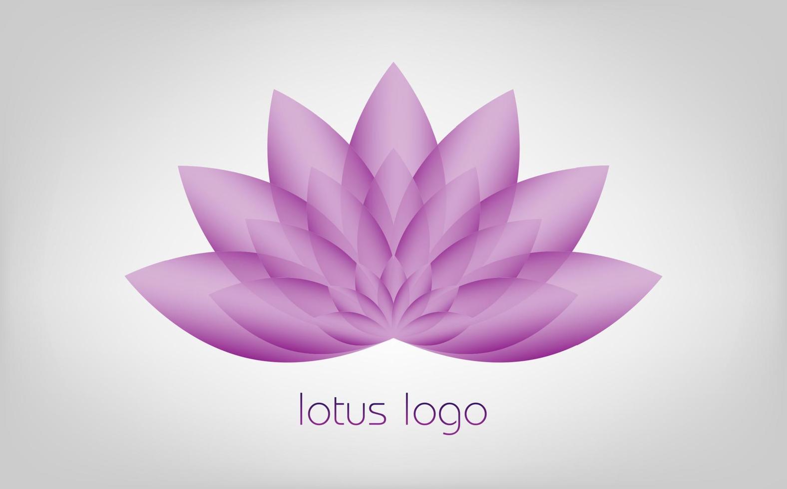 logotipo de loto púrpura, flor de la vida. geometría sagrada. símbolo de armonía y equilibrio. señal de pureza. vector de diseño de chakra yoga aislado sobre fondo blanco