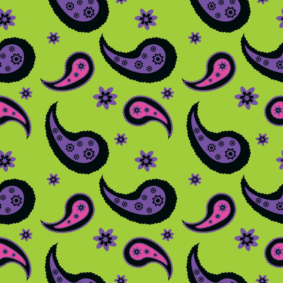 Floral pattern paisley style Paisley print  Doodle background vector