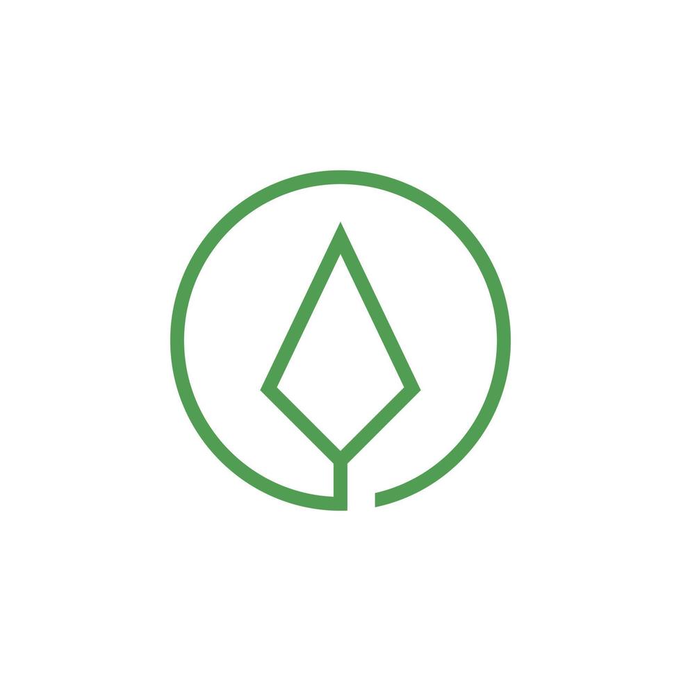 Tree Circle Logo Design vector