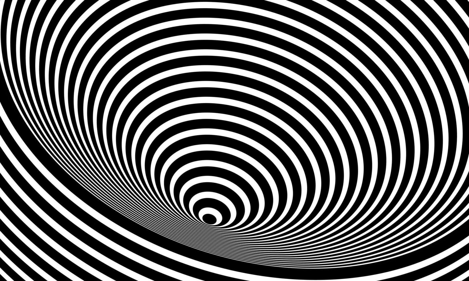 stock illustration abstract optical art illusion of striped geometric black white surface flowing like a part 1 vector