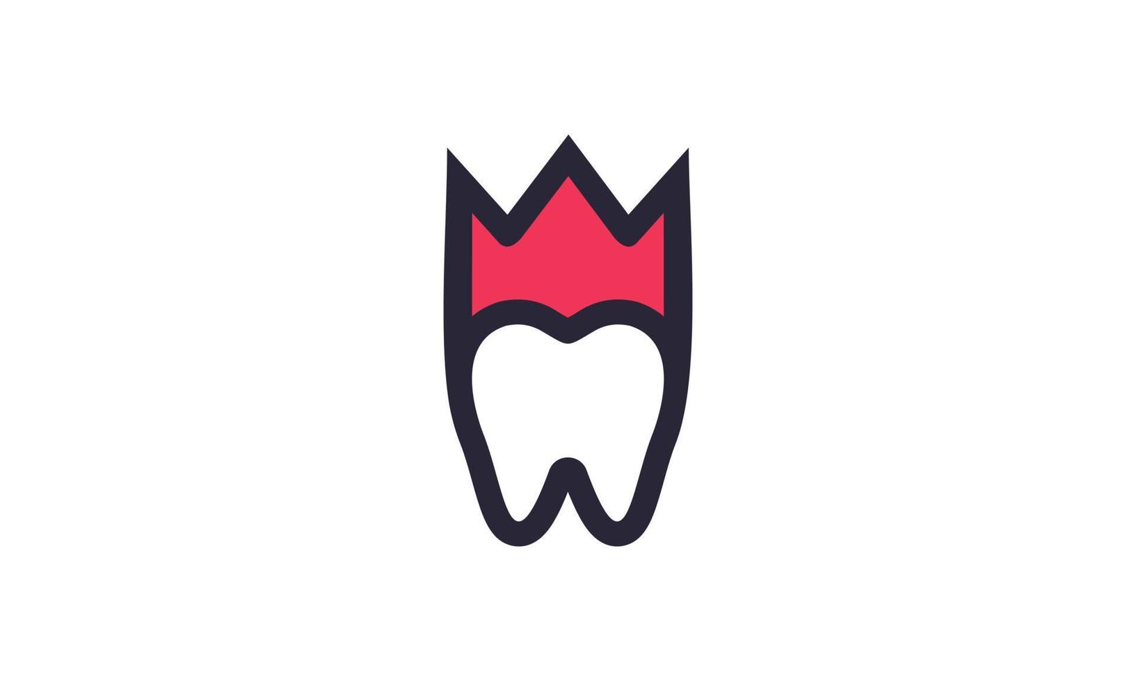 corona creativa abstracta y formas de dientes logo empresa de negocios moderna vector