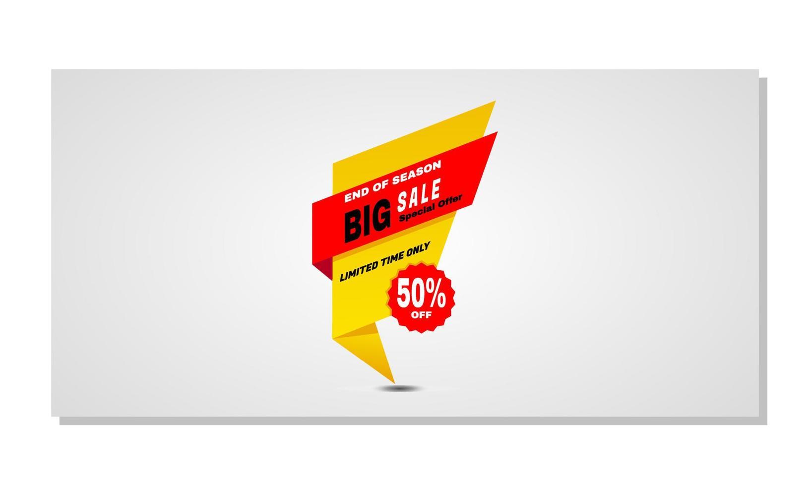 vector big sale banner end season special design template