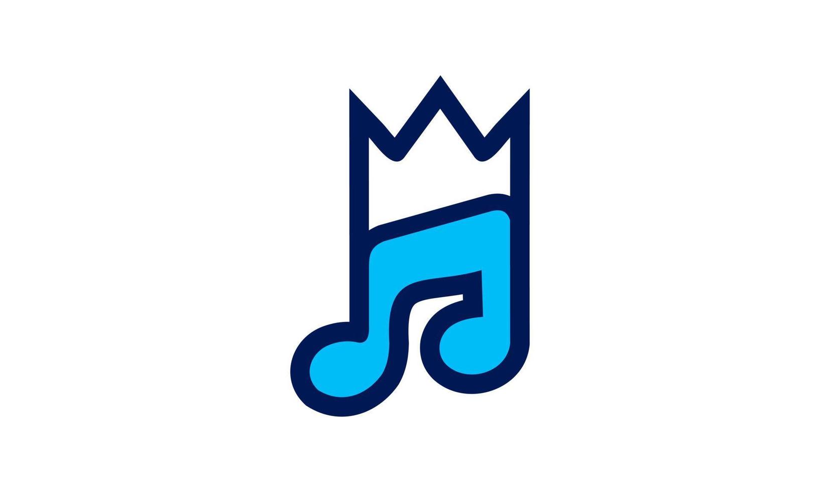 abstract creative crown and music shapes logo modern business company vector