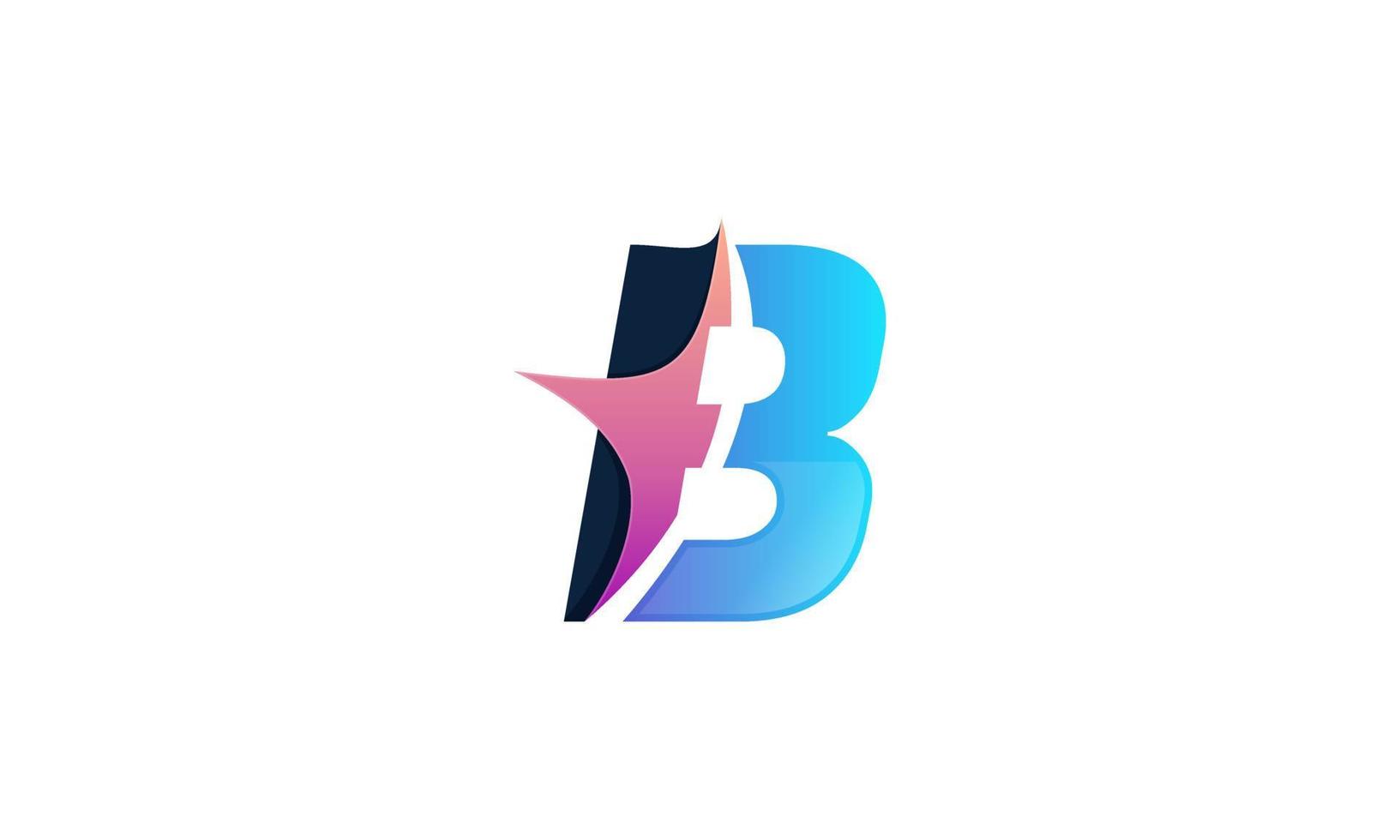 stock vector abstract initial b logo design template material design flat styles