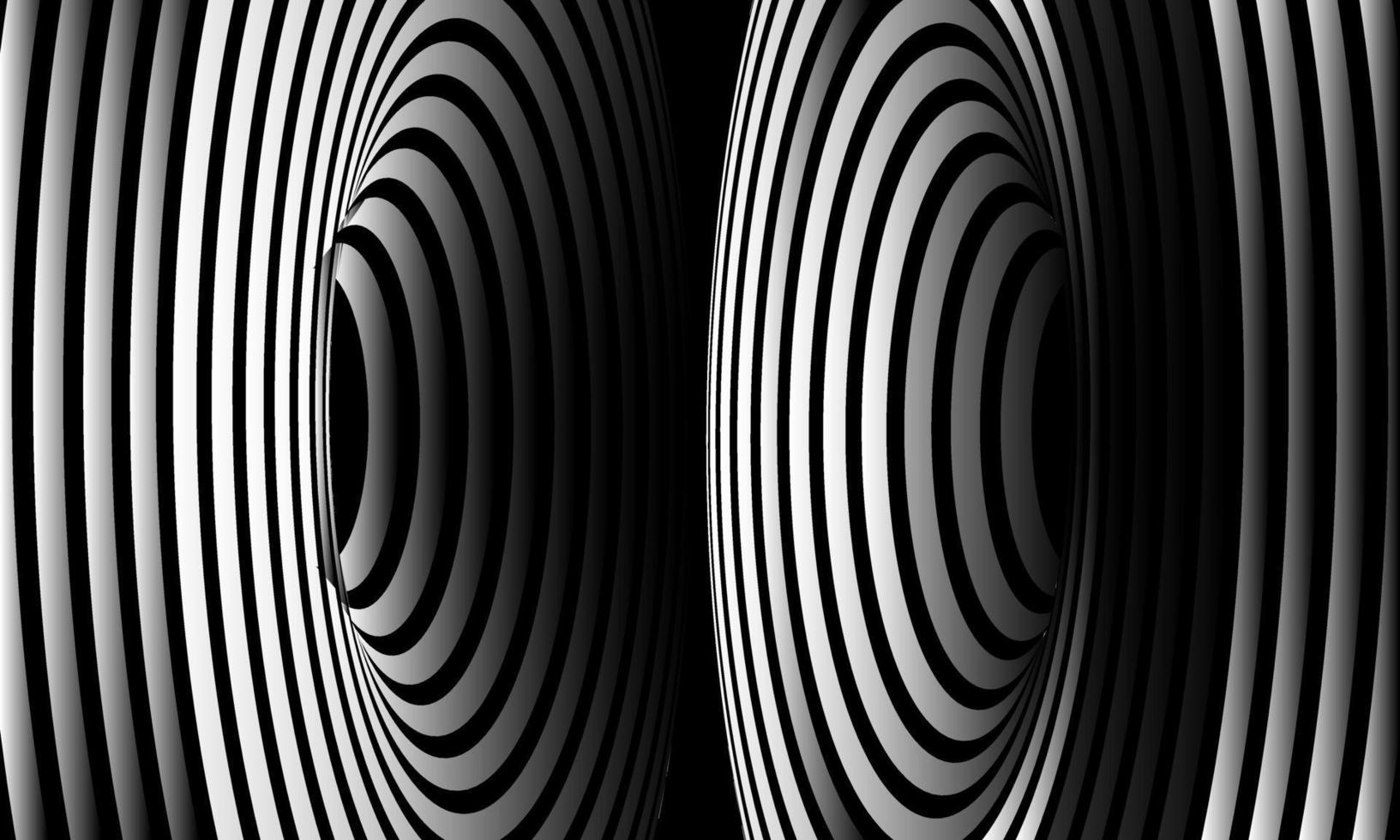 awesome  illustration optical art illusion of striped geometric black and white abstract line surface flowing part 3 vector