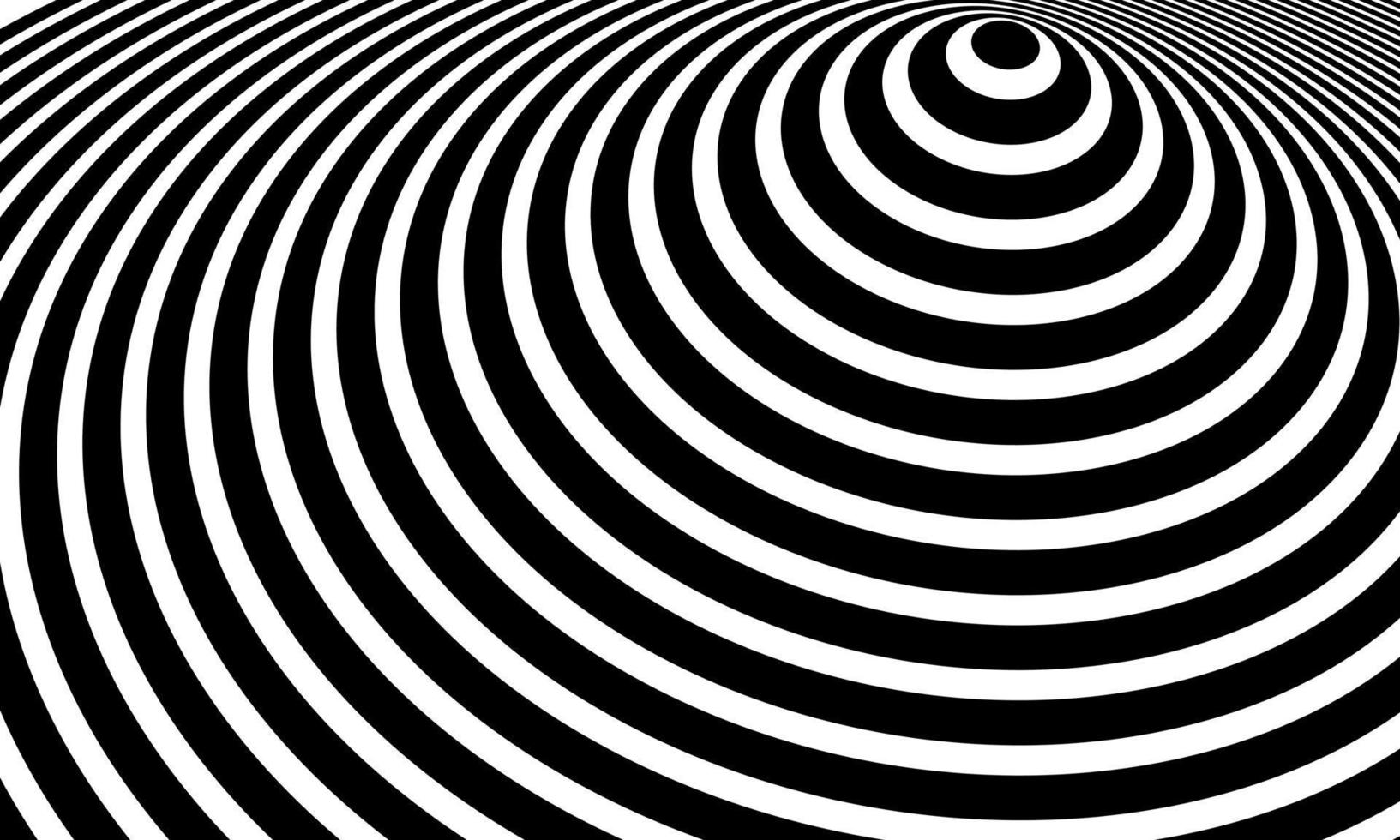 stock illustration abstract optical art illusion of striped geometric black white surface flowing like a part 4 vector