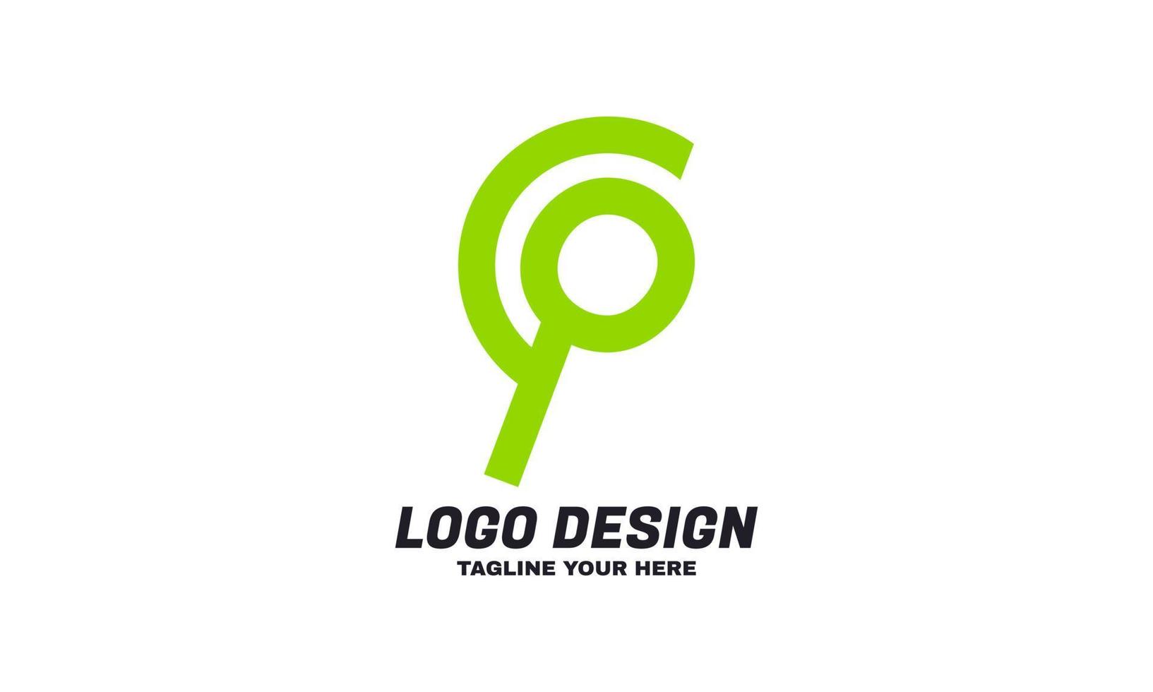 resumen ilustración negocio corporativo logotipo diseño plantilla línea estilo verde color vector
