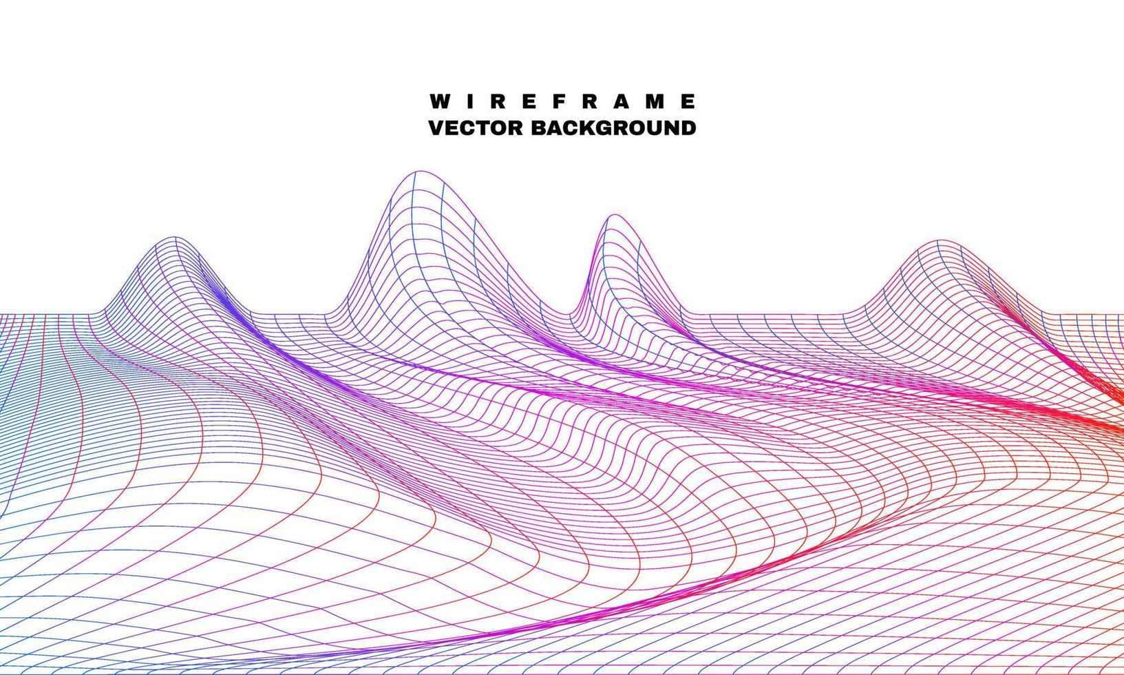 stock vector wireframe background vector grid digital cyberspace landscape background part 2