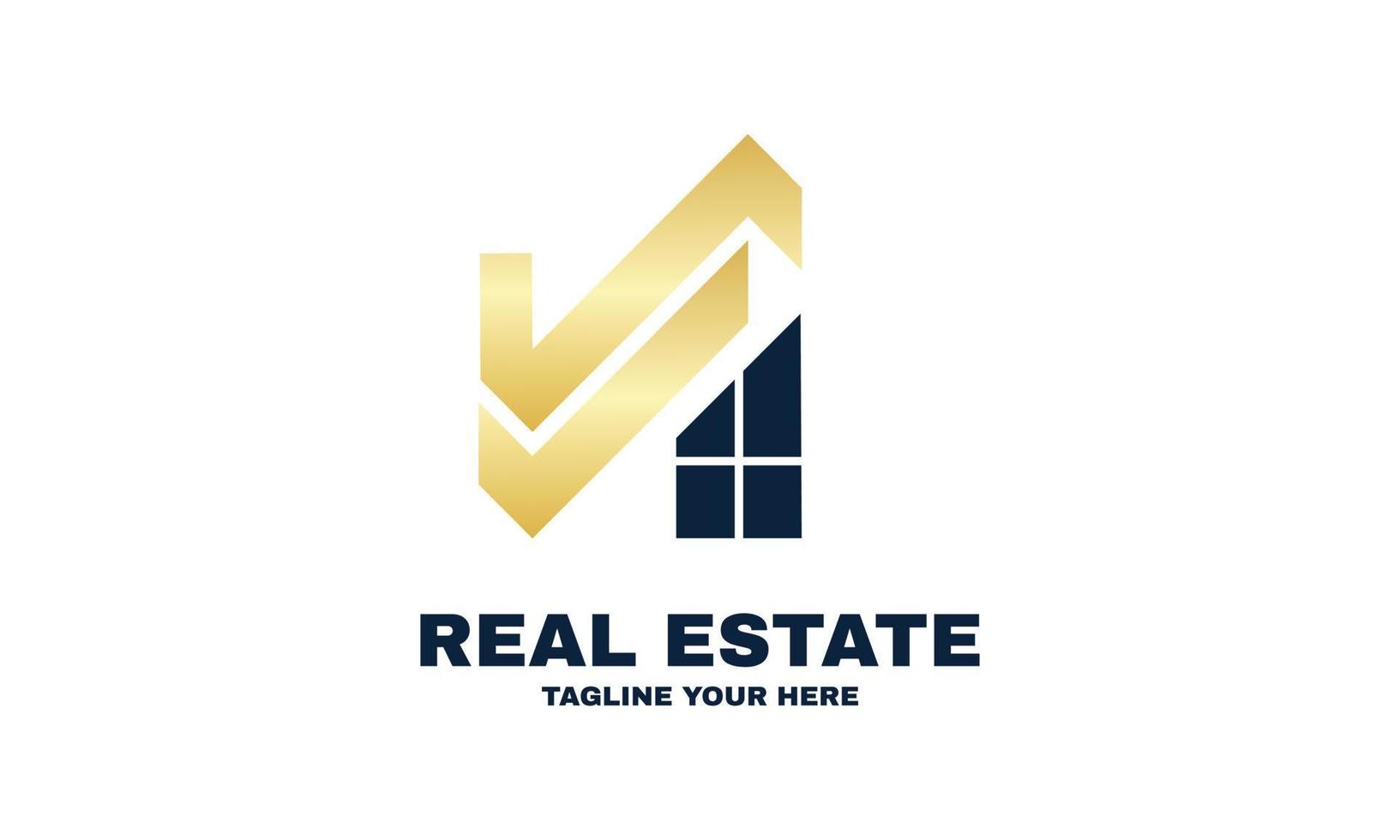 abstract real estate simple modern logo for the company relating to home business design vector part 1