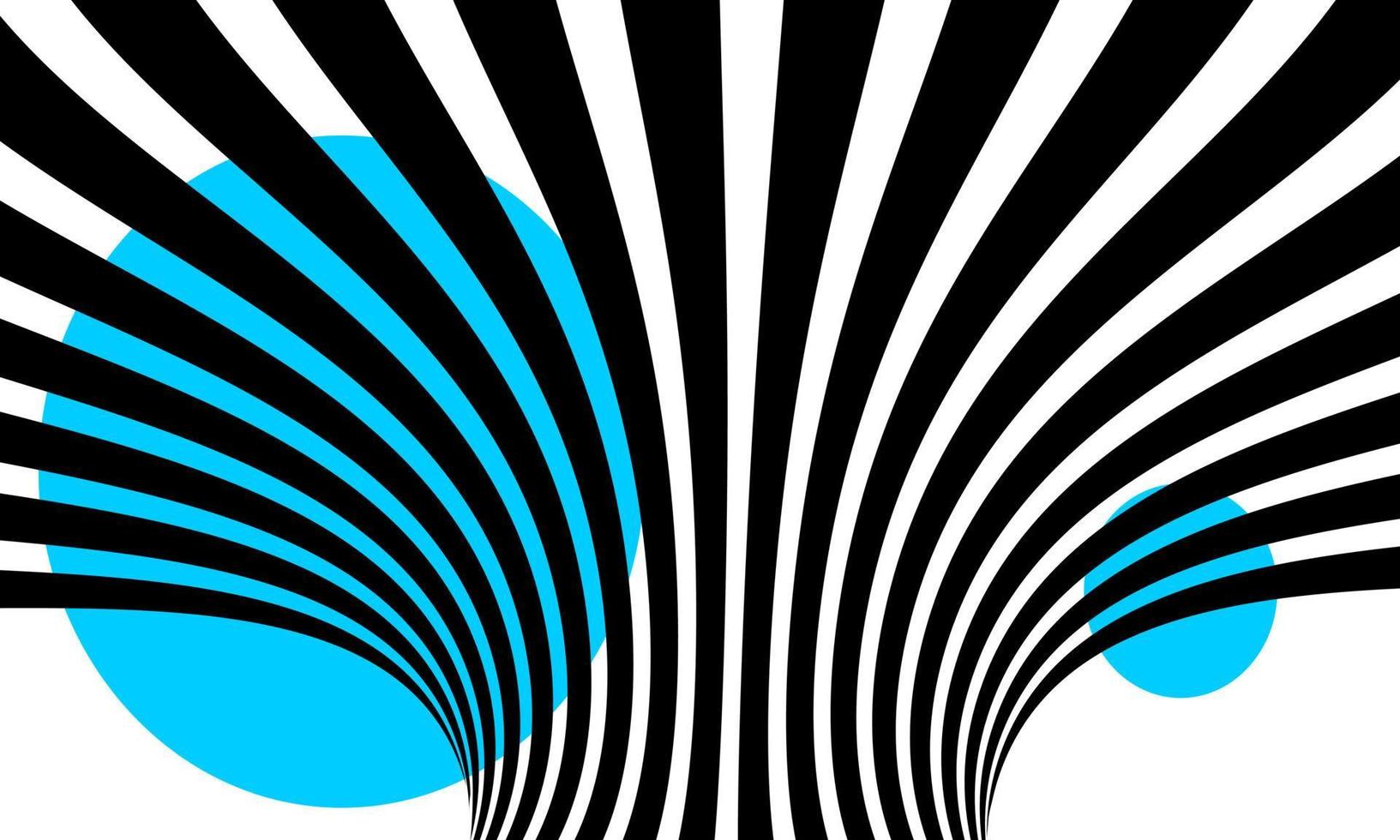 ilustración de fondo abstracto patrón de diseño en blanco y negro con ilusión óptica parte geométrica abstracta 4 vector