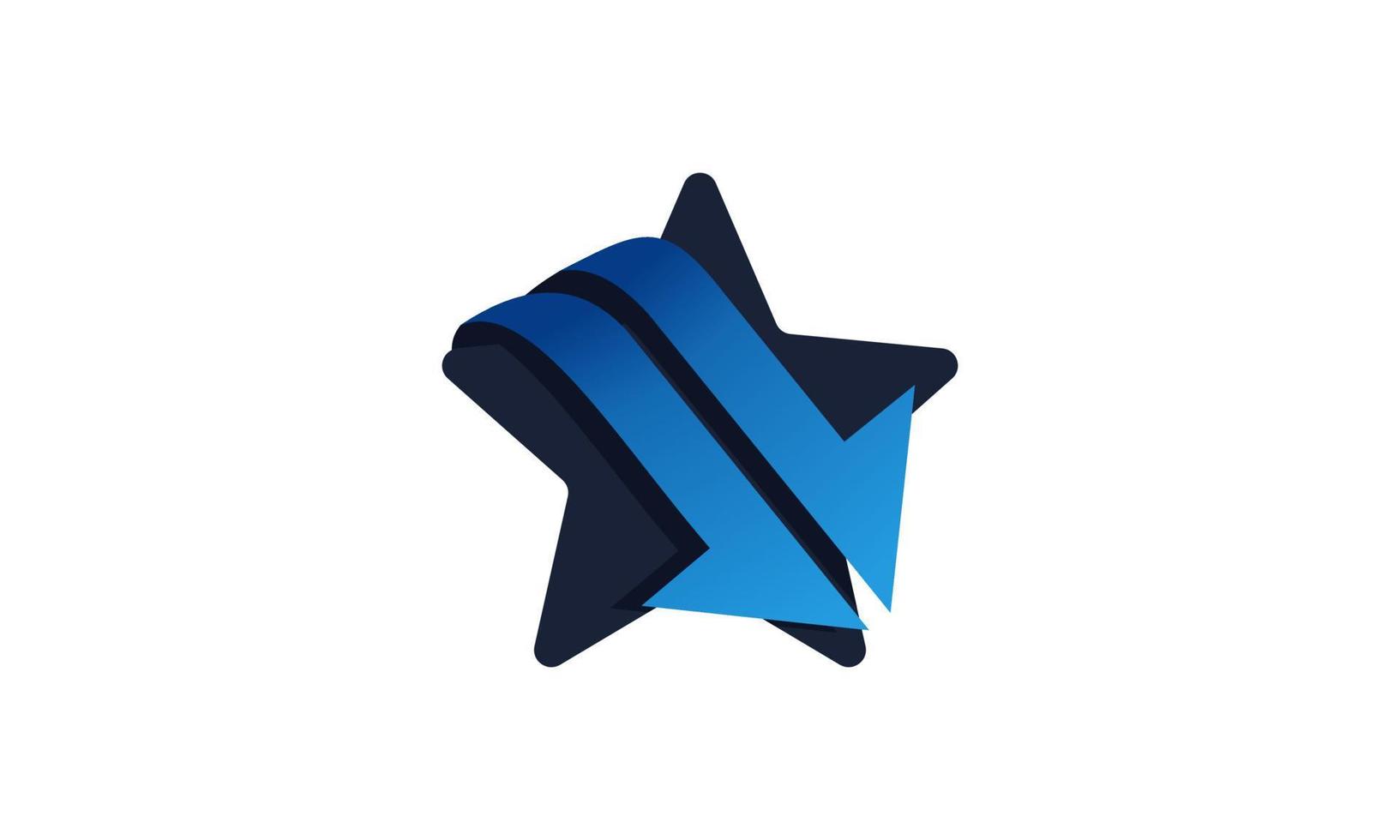 stock illustration abstract gradient star arrow logo for company or bussines design template vector