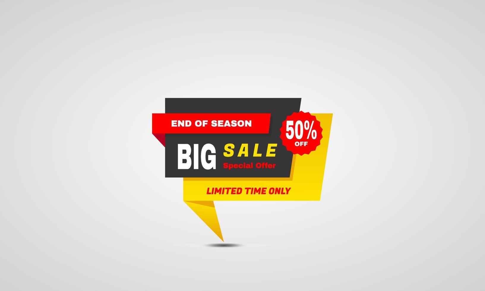 stock big sale banner end season special design vector