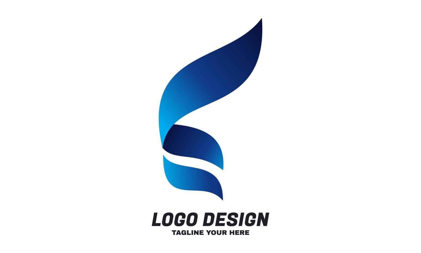 vector de stock digital moderno para el diseño del logotipo de empresa o negocio con concepto en varios colores degradados