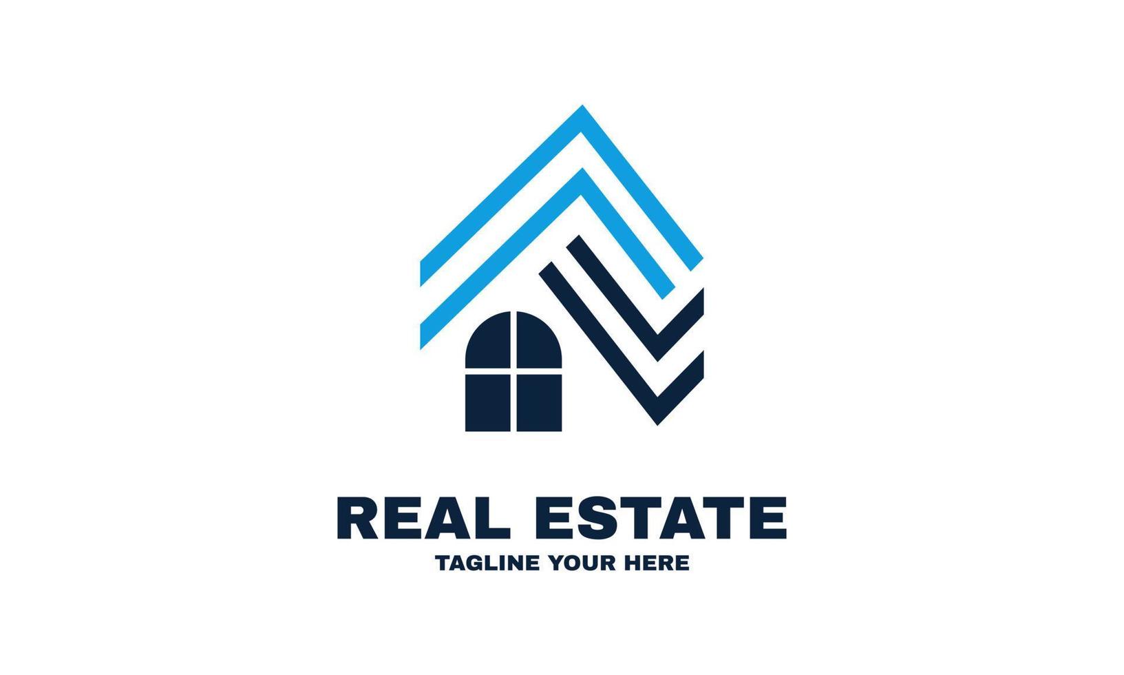 logotipo moderno simple de bienes raíces abstracto para la empresa relacionada con el diseño de negocios en el hogar vector parte 7