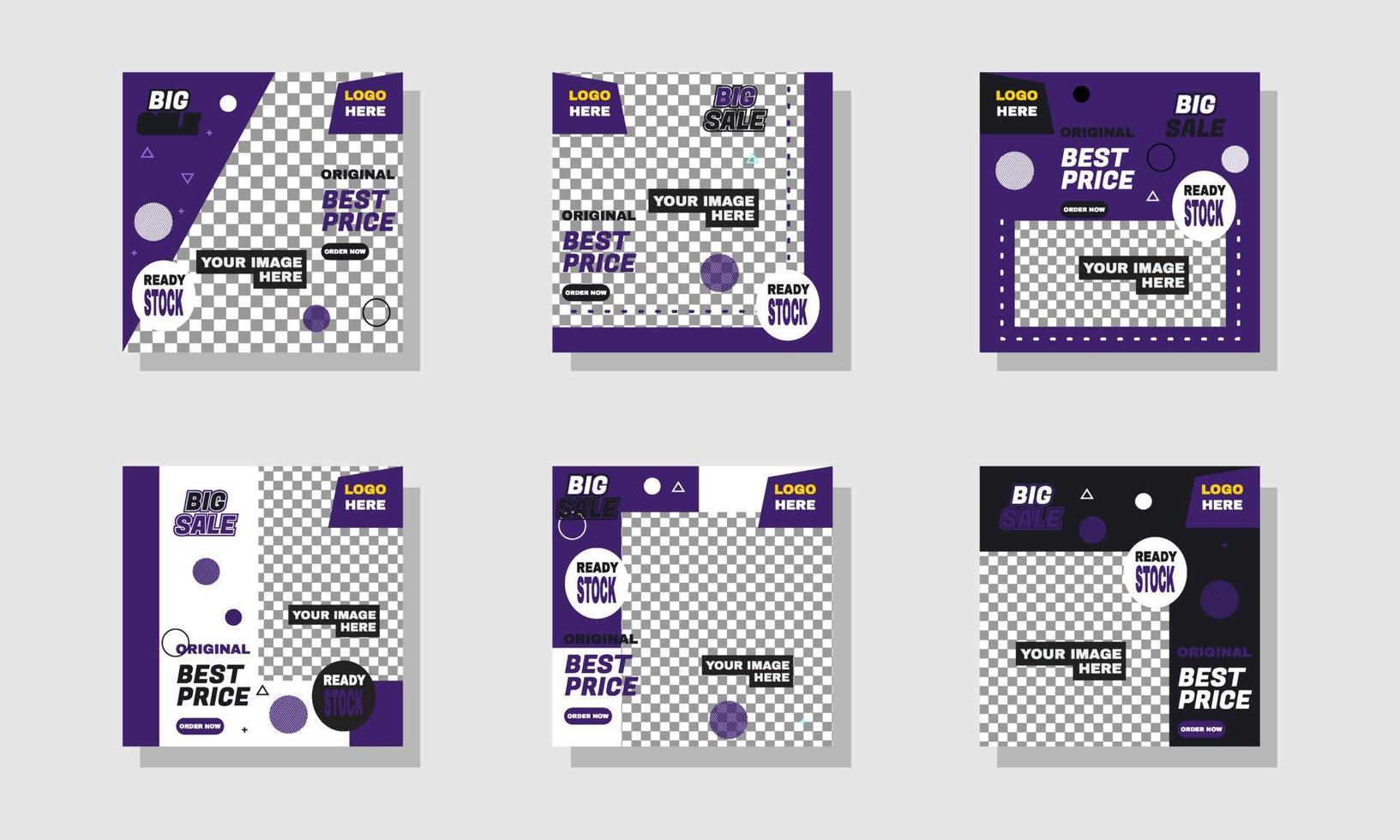 stock vector set of editable minimal square banner design template black and red background color with stripe line part 7