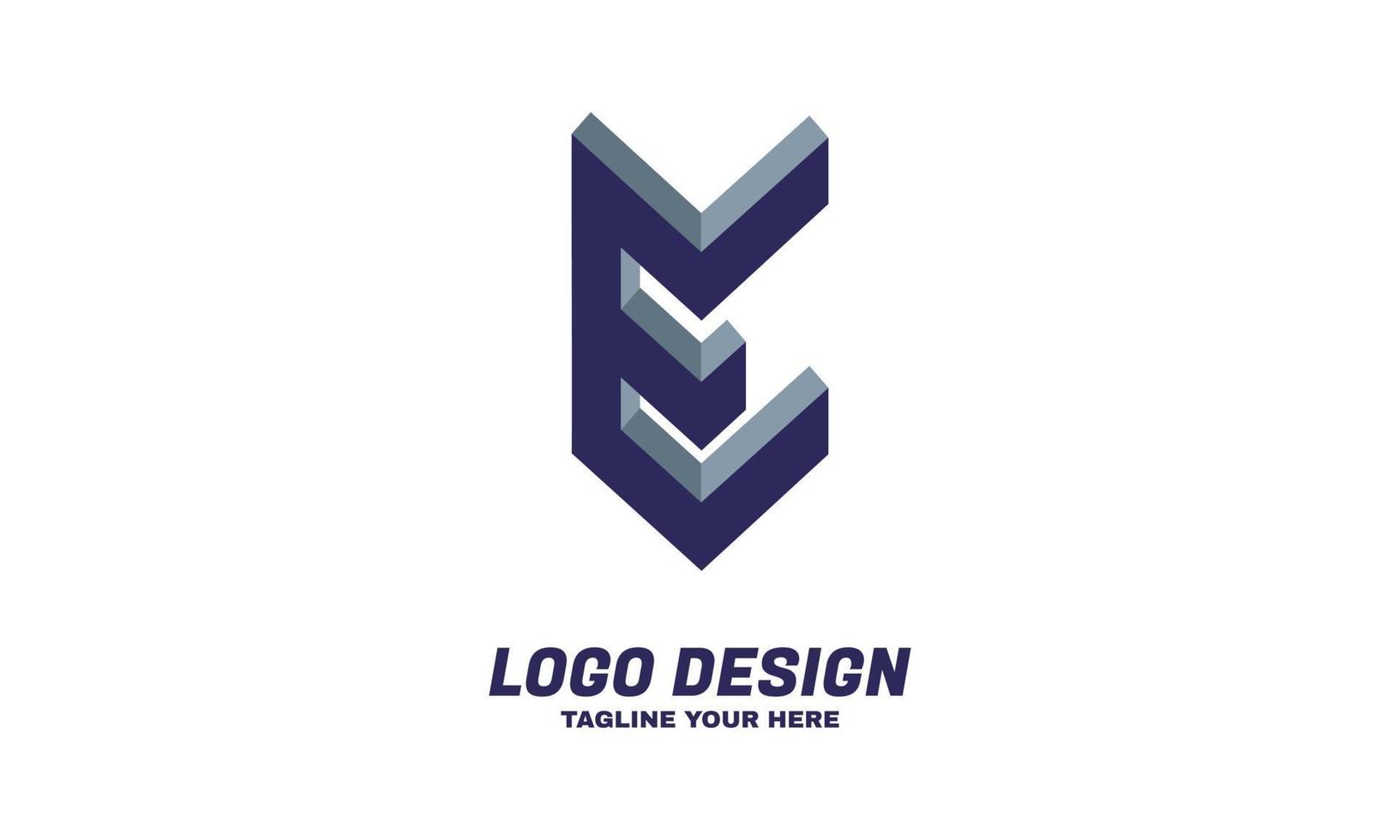 stock vector initial logo e for Business and Branding Logos