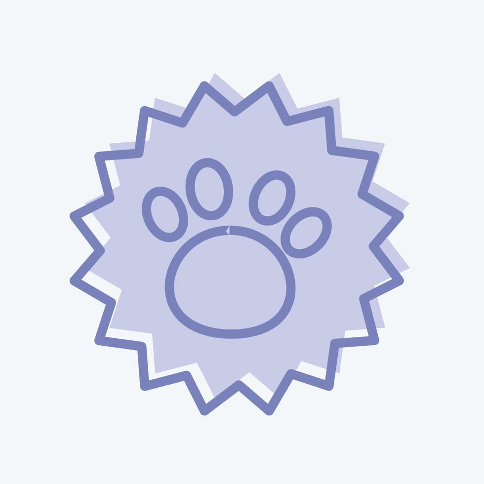 Stamp Icon in trendy two tone style isolated on soft blue background vector