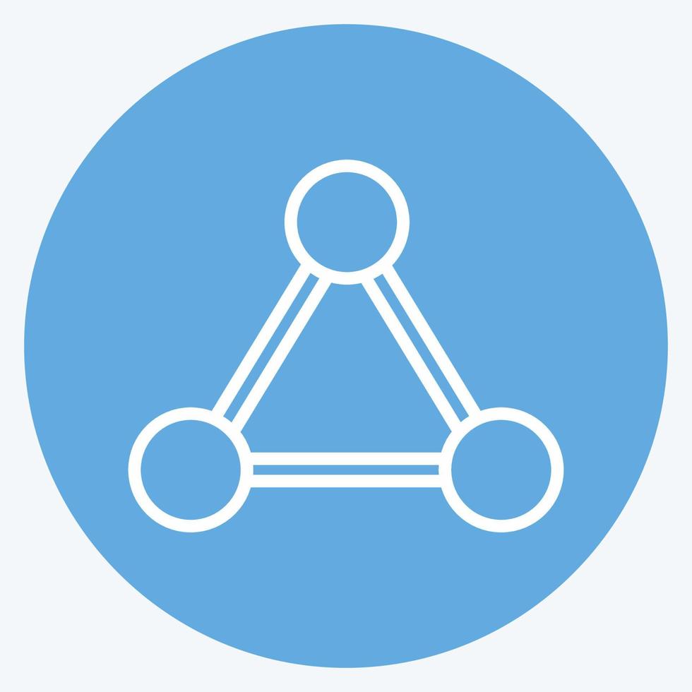 Related Content Icon in trendy blue eyes style isolated on soft blue background vector