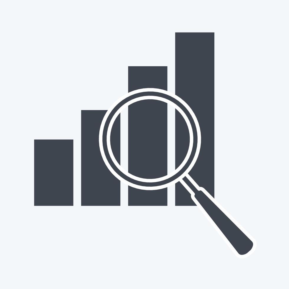Optimization Icon in trendy glyph style isolated on soft blue background vector