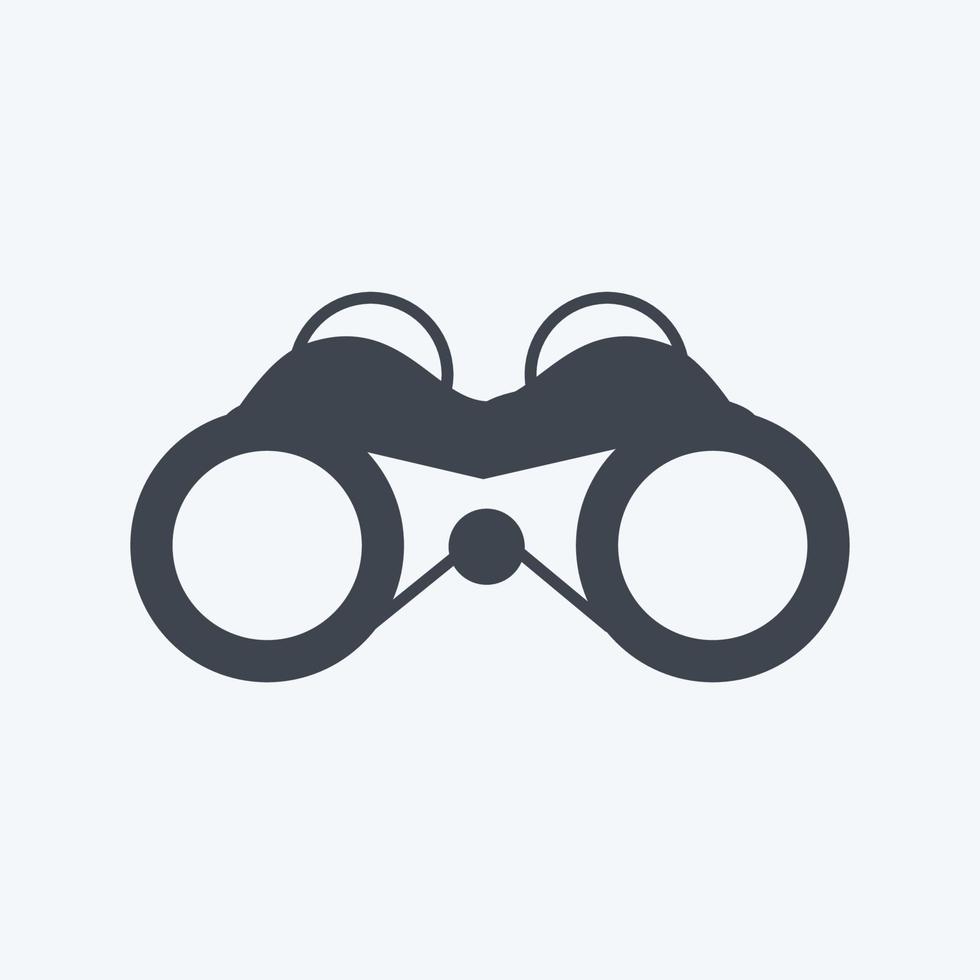 Explore Icon in trendy glyph style isolated on soft blue background vector