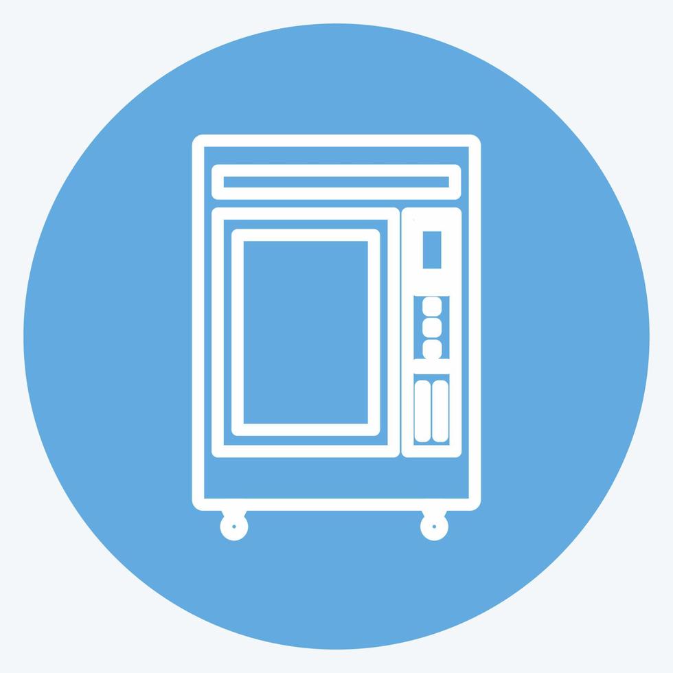 Vending Machine Icon in trendy blue eyes style isolated on soft blue background vector