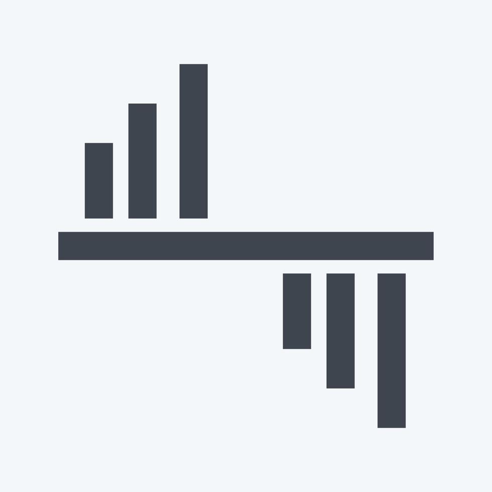 Graphical Representation Icon in trendy glyph style isolated on soft blue background vector