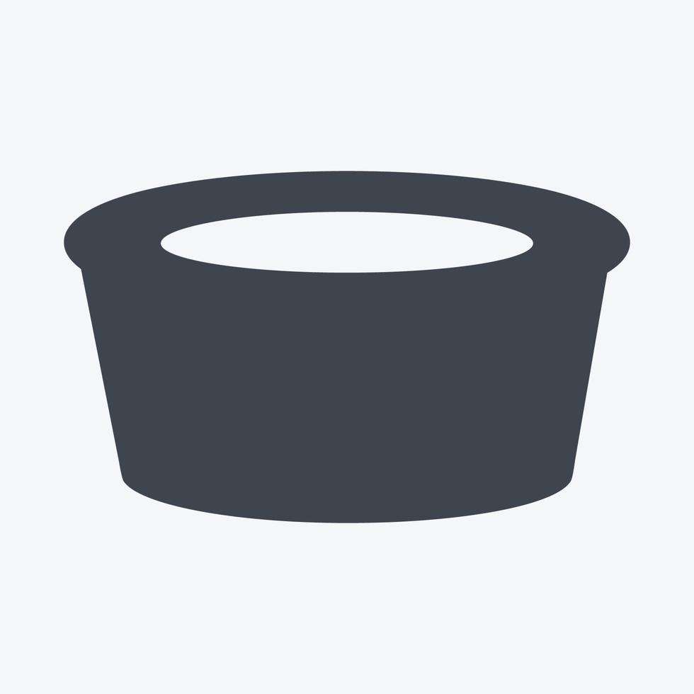 Soup Pot Icon in trendy glyph style isolated on soft blue background vector