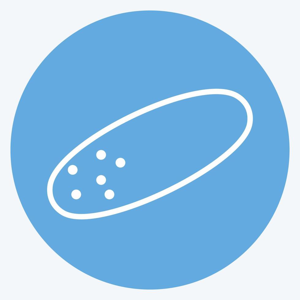 Cucumber Icon in trendy blue eyes style isolated on soft blue background vector
