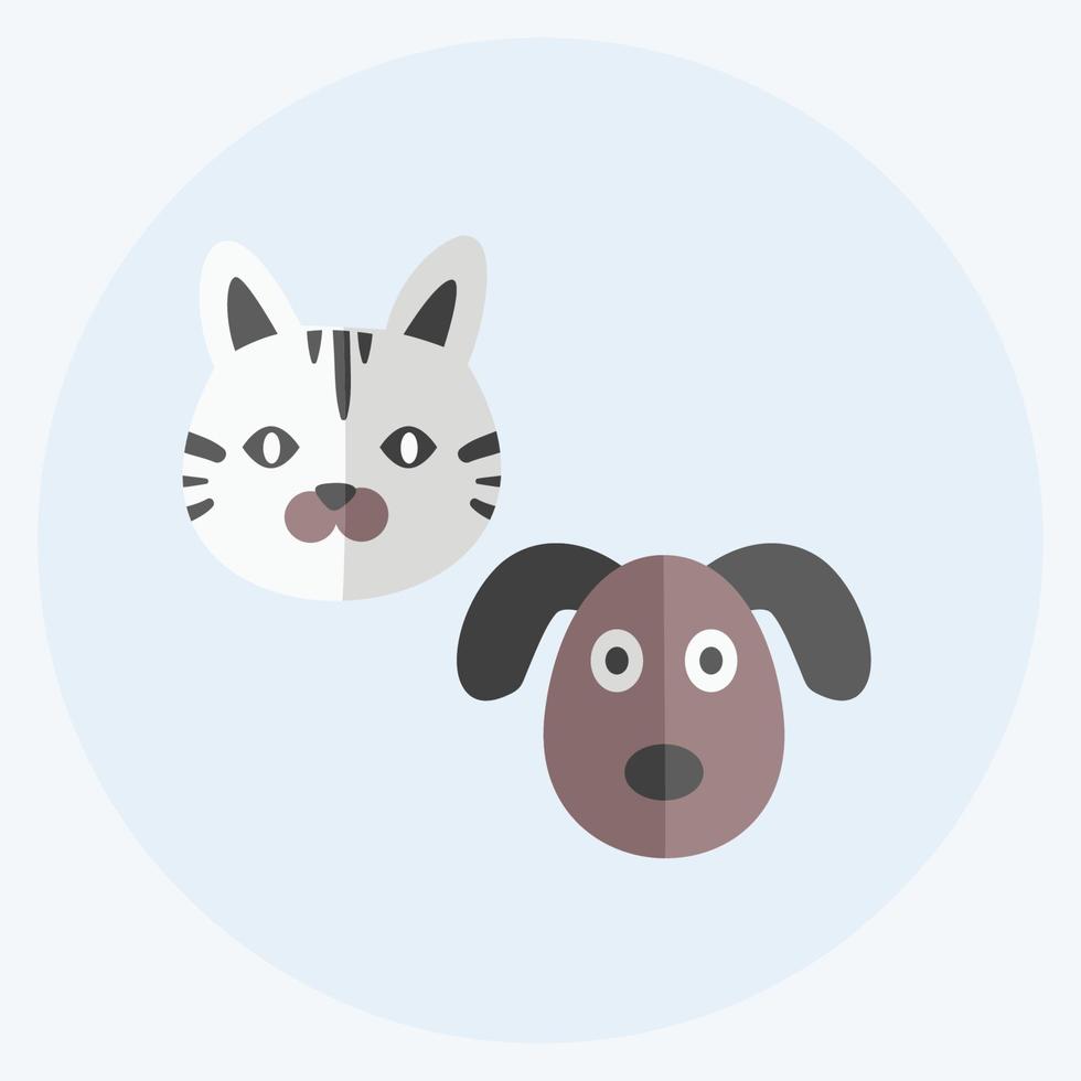 Pets Icon in trendy flat style isolated on soft blue background vector