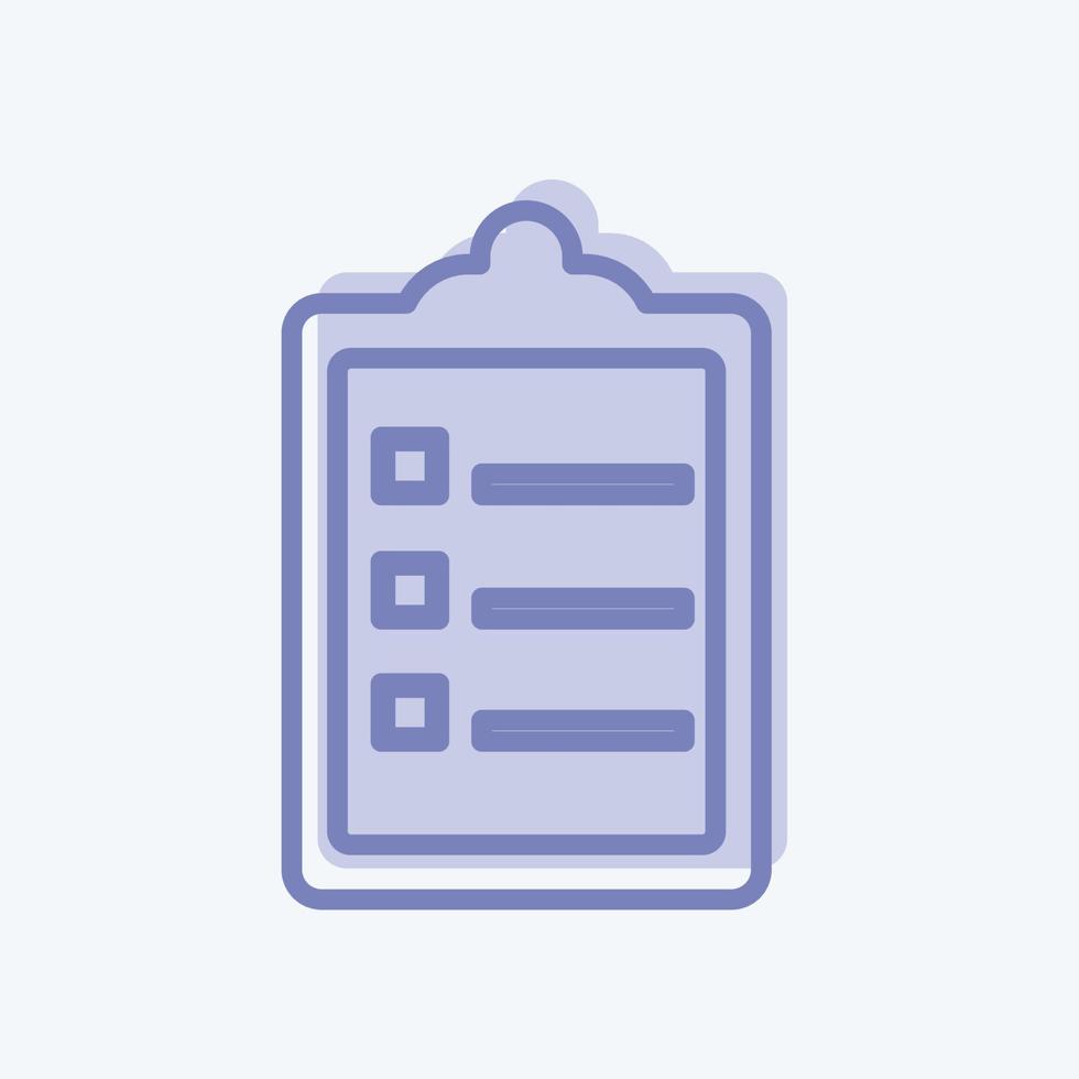 Orders List Icon in trendy two tone style isolated on soft blue background vector