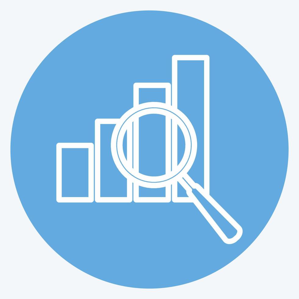 Optimization Icon in trendy blue eyes style isolated on soft blue background vector