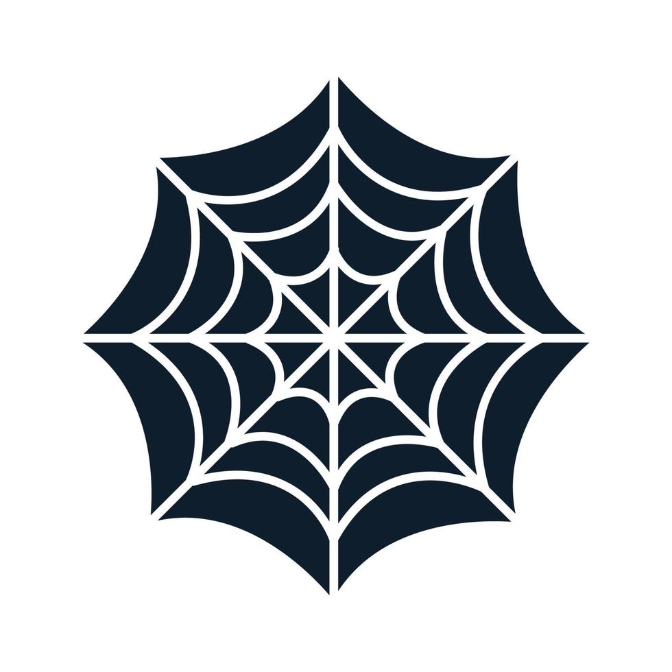 telas de araña silueta moderna logotipo negro icono vector ilustración diseño