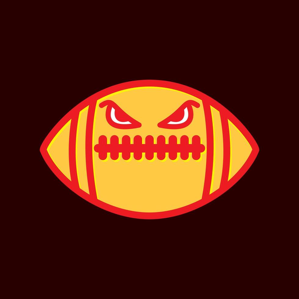 Ilustración de símbolo de icono de vector de diseño de logotipo abstracto de pelota de fútbol americano