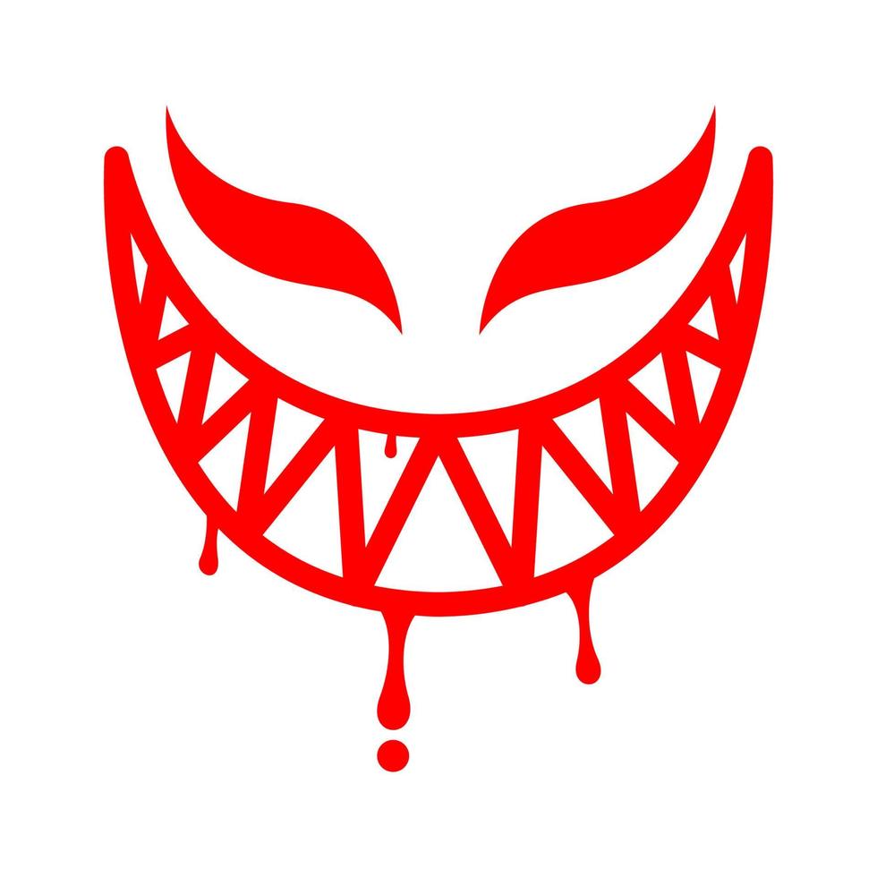 smile scare fangs logo design vector graphic symbol icon sign illustration creative idea