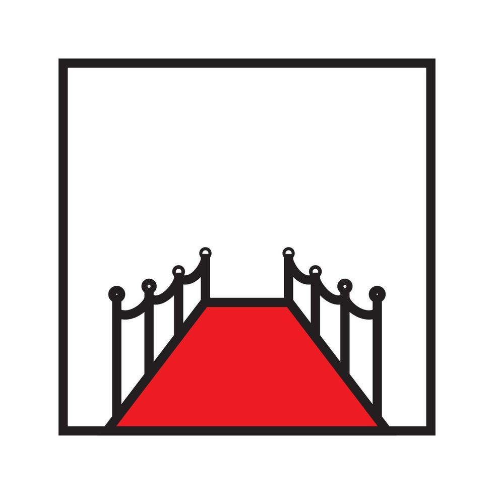 Ilustración de diseño de icono de símbolo de vector de logotipo moderno de alfombra roja
