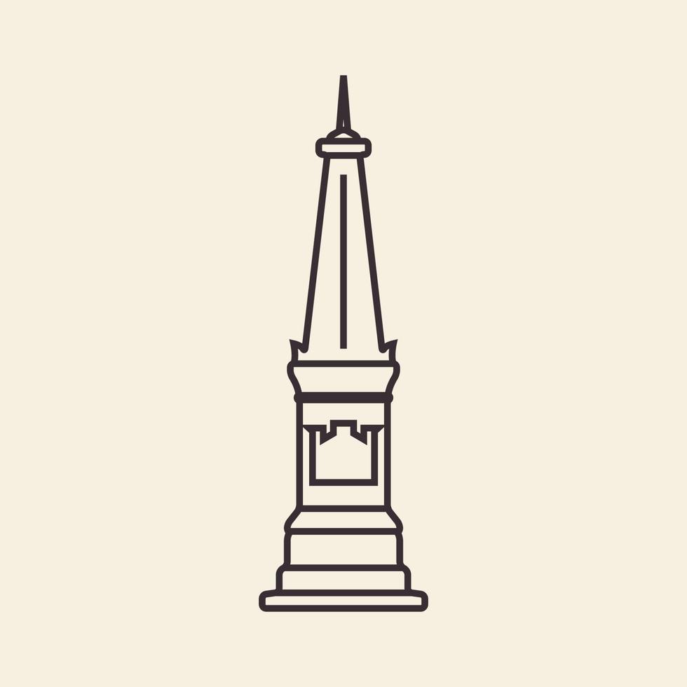 yogyakarta culture temple logo symbol vector icon graphic design illustration