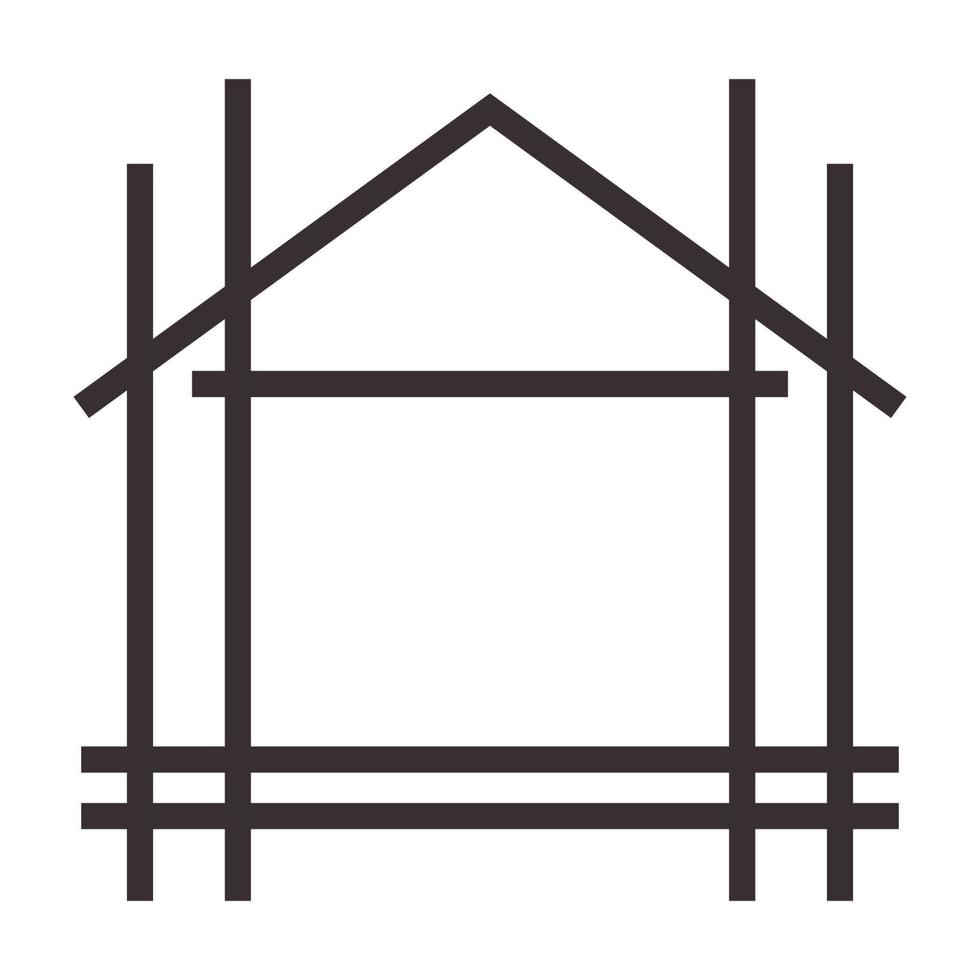 líneas de construcción del hogar arquitecto logo vector símbolo icono diseño gráfico ilustración