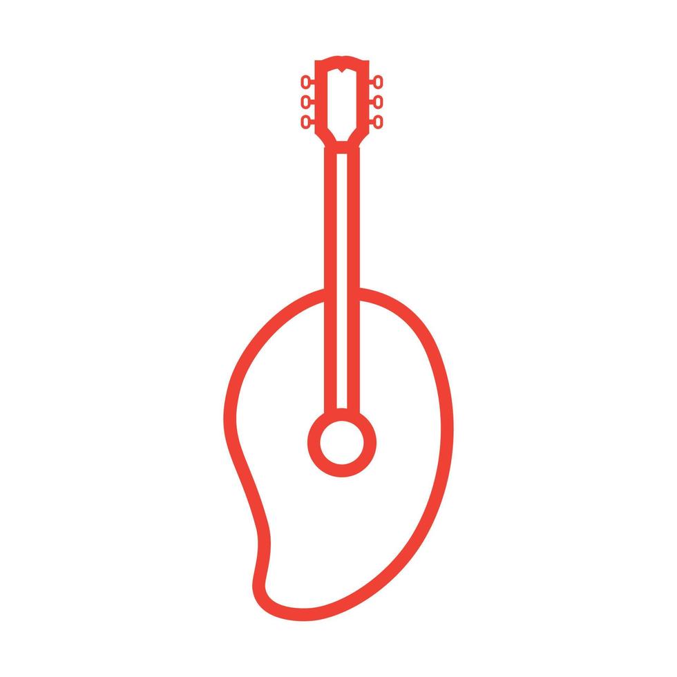 Mango con símbolo de logotipo de música icono de vector ilustración diseño gráfico