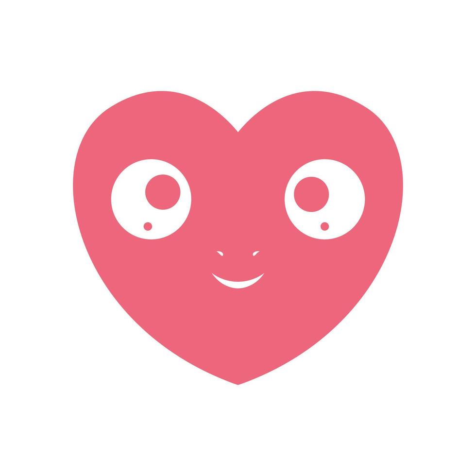 shape cute love smile logo design vector graphic symbol icon sign illustration creative idea