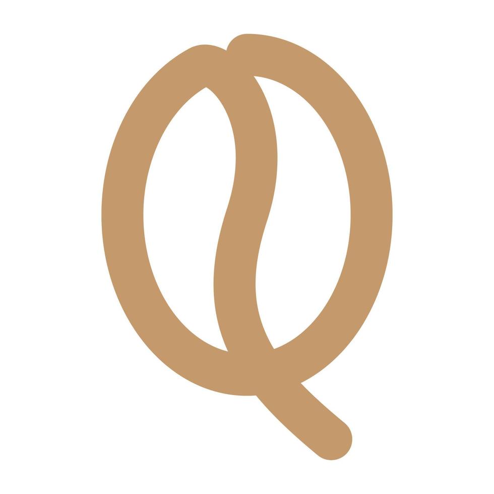letter Q for coffee beans logo vector icon illustration design