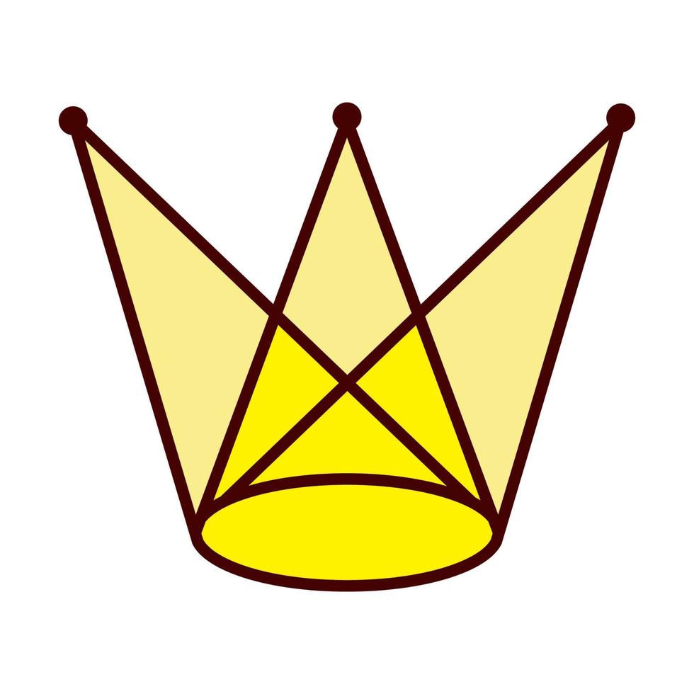 crown lighting theater logo vector icon illustration design