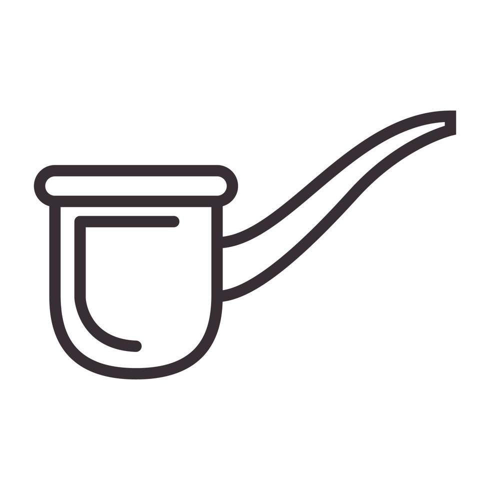 lines hipster smoking pipe logo symbol vector icon illustration graphic design