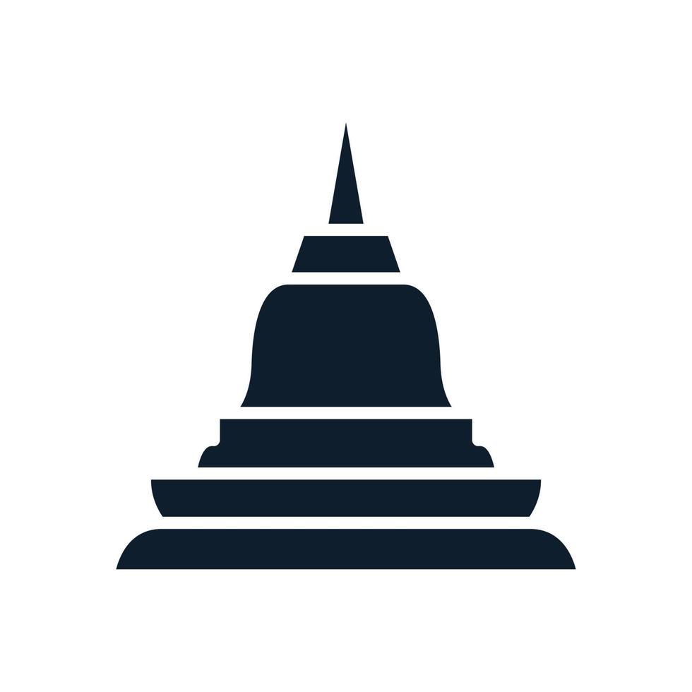 temple simple silhouette  logo vector icon illustration design