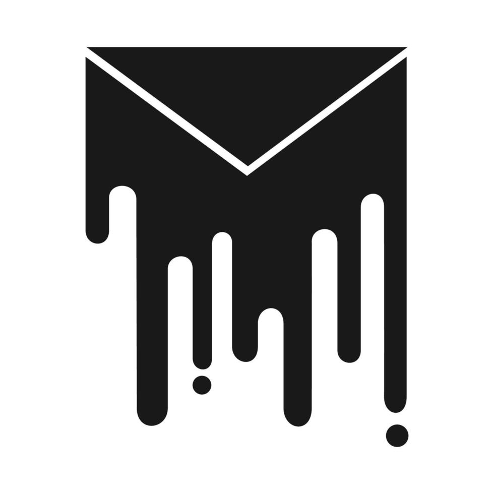 mail message melt logo symbol icon vector graphic design illustration idea creative