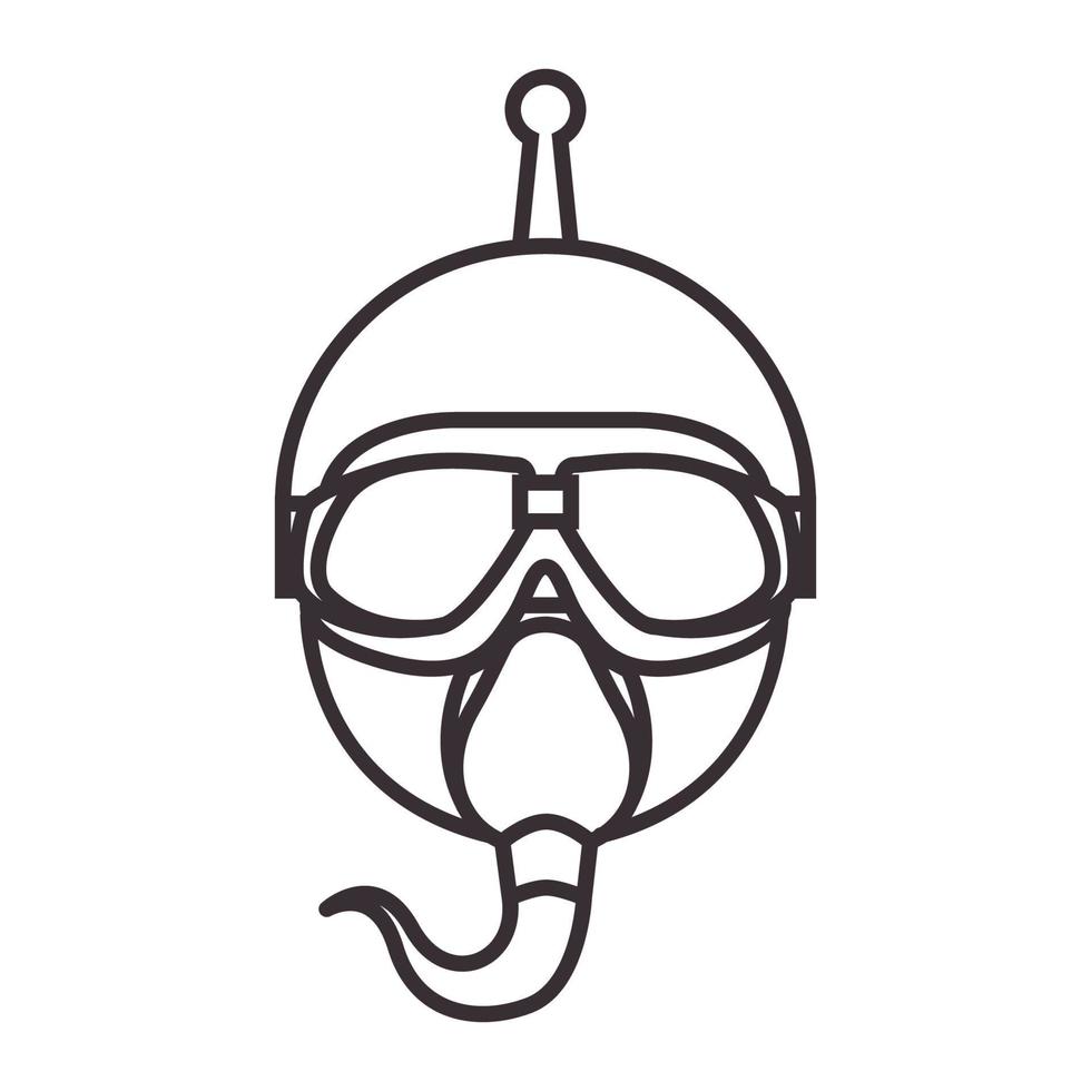 smoke mask head lines logo symbol vector icon illustration graphic design