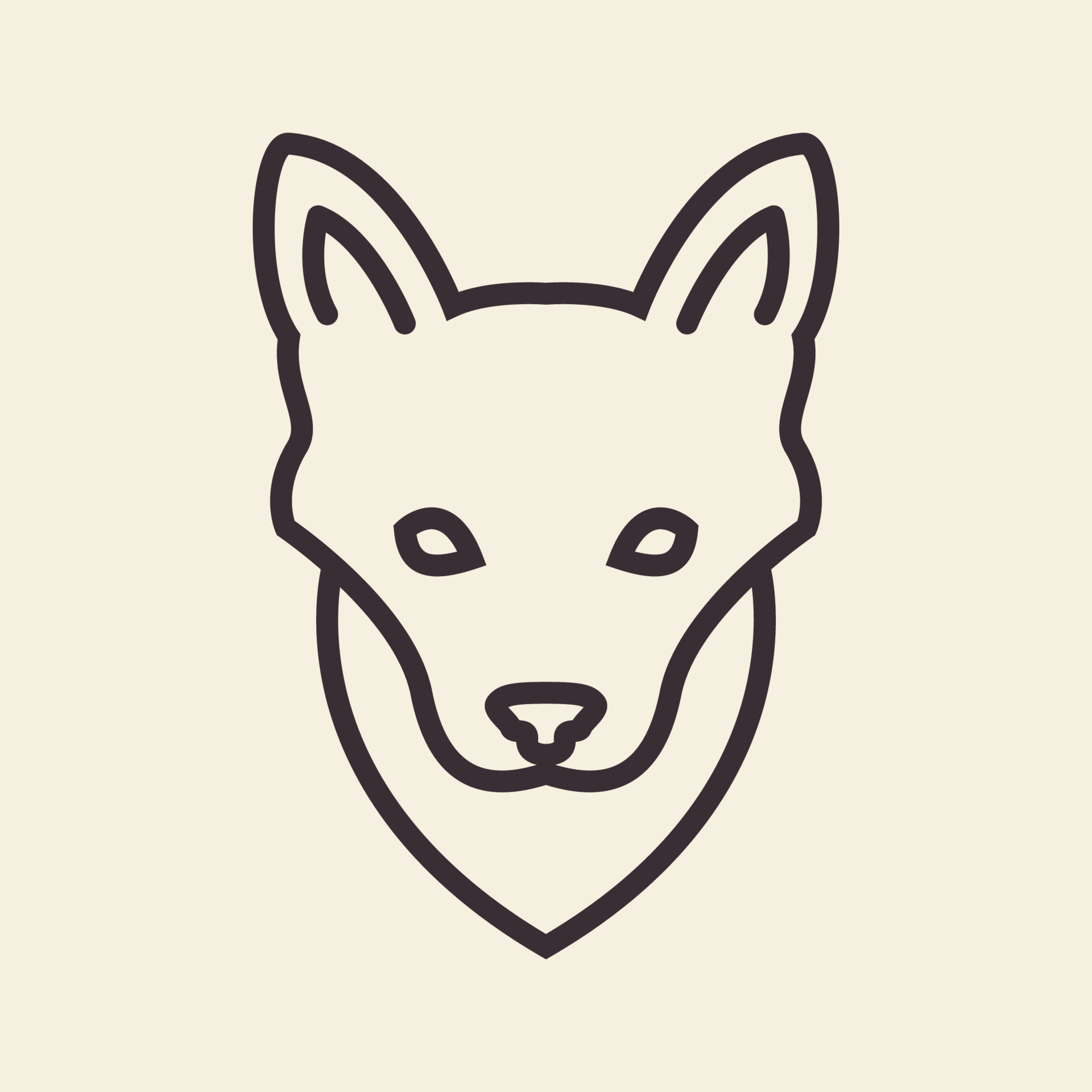 simple line animal fox head strong logo symbol vector icon graphic design  illustration 5538018 Vector Art at Vecteezy