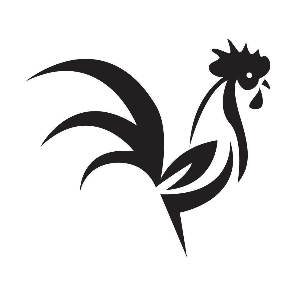 modern shape black rooster logo vector icon illustration design 5538042