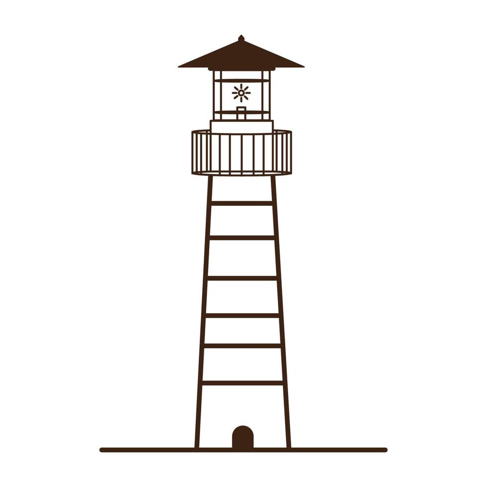 hipster lines lighthouse logo symbol vector icon illustration graphic design