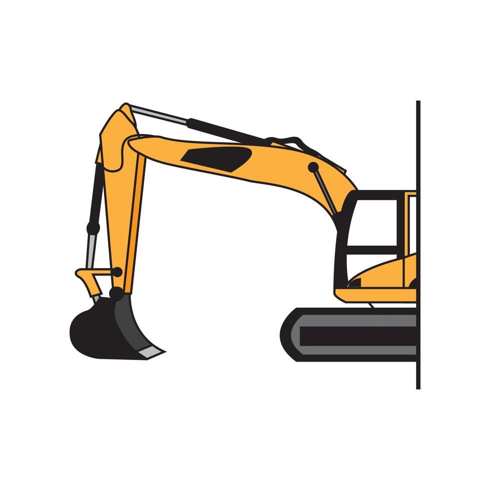 excavadora naranja construcción moderno logotipo símbolo icono vector gráfico diseño ilustración